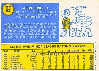 1970 Topps #166 Al Oliver Back