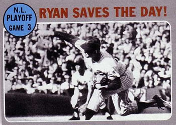 1970 Topps #197 N.L Playoff Game 3 - Ryan Saves the Day! Front