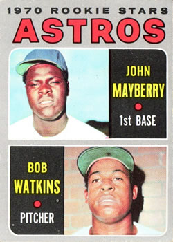 1970 Topps #227 Astros 1970 Rookie Stars (John Mayberry / Bob Watkins) Front