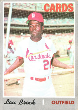 1970 Topps #330 Lou Brock Front