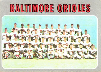 1970 Topps #387 Baltimore Orioles Front
