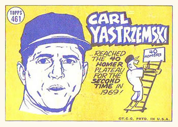 1970 Topps #461 Carl Yastrzemski Back