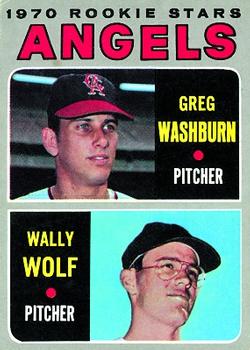 1970 Topps #74 Angels 1970 Rookie Stars (Greg Washburn / Wally Wolf) Front