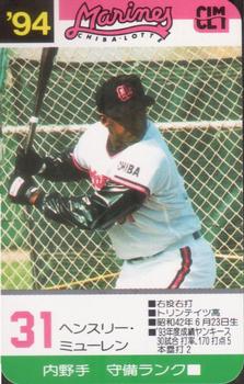 1994 Takara Chiba Lotte Marines #31 Hensley Meulens Front