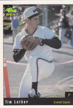 1991 Classic Best Everett Giants #15 Tim Luther Front