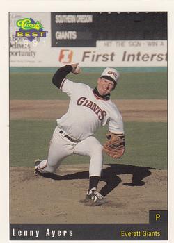 1991 Classic Best Everett Giants #22 Lenny Ayres Front