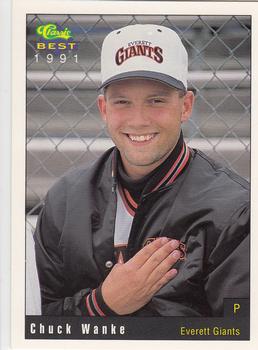 1991 Classic Best Everett Giants #25 Chuck Wanke Front