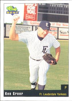 1991 Classic Best Ft. Lauderdale Yankees #4 Ken Greer Front