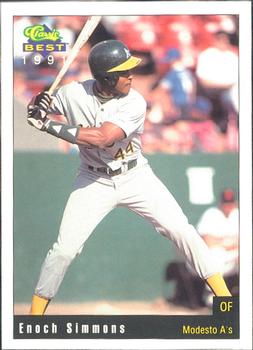 1991 Classic Best Modesto A's #23 Enoch Simmons Front