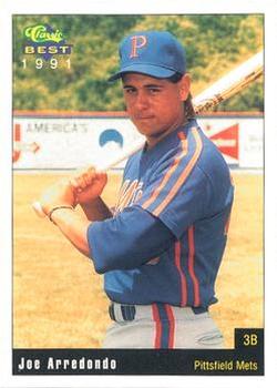 1991 Classic Best Pittsfield Mets #13 Joe Arredondo Front