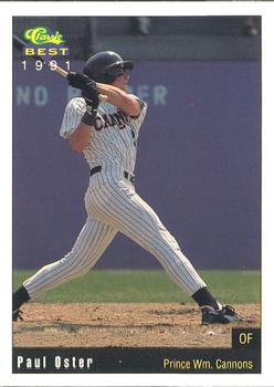1991 Classic Best Prince William Cannons #21 Paul Oster Front