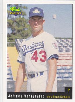 1991 Classic Best Vero Beach Dodgers #26 Jeffrey Vanzytveld Front