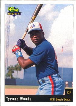 1991 Classic Best West Palm Beach Expos #29 Tyrone Woods Front