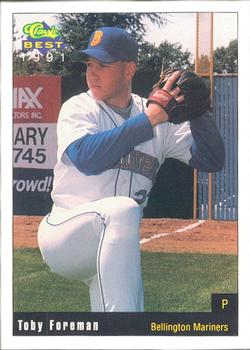 1991 Classic Best Bellingham Mariners #21 Toby Foreman Front