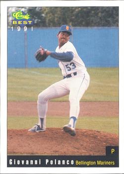 1991 Classic Best Bellingham Mariners #26 Giovanni Polanco Front
