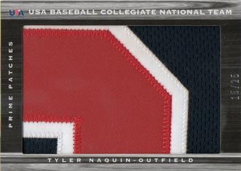 2011 Panini Limited - USA Baseball National Teams Prime Patches #16 Tyler Naquin Front