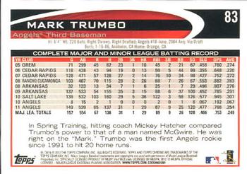 2012 Topps Chrome #83 Mark Trumbo Back