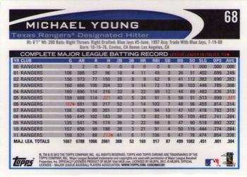 2012 Topps Chrome #68 Michael Young Back