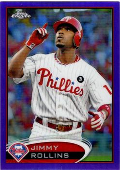 2012 Topps Chrome - Purple Refractors #15 Jimmy Rollins Front