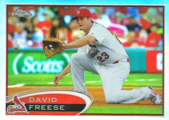 2012 Topps Chrome - Refractors #104 David Freese Front