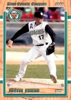 2008 Grandstand Kane County Cougars #NNO Justin Friend Front