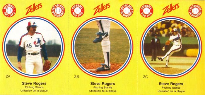 1982 Zellers Montreal Expos - 3-Card Panels #2A / 2B / 2C Steve Rogers Front