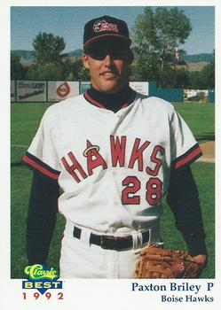 1992 Classic Best Boise Hawks #25 Paxton Briley Front