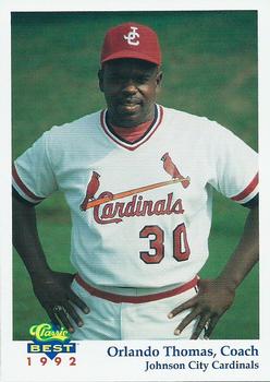 1992 Classic Best Johnson City Cardinals #27 Orlando Thomas Front