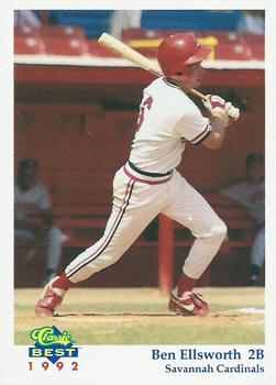 1992 Classic Best Savannah Cardinals #5 Ben Ellsworth Front
