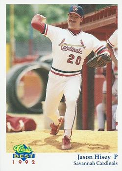 1992 Classic Best Savannah Cardinals #16 Jason Hisey Front