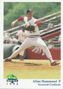 1992 Classic Best Savannah Cardinals #19 Allan Hammond Front