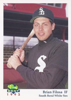 1992 Classic Best South Bend White Sox #14 Brian Filosa Front