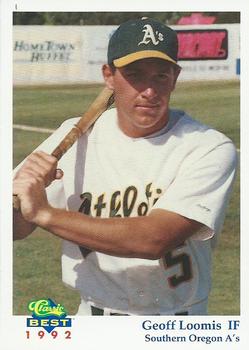 1992 Classic Best Southern Oregon A's #10 Geoff Loomis Front