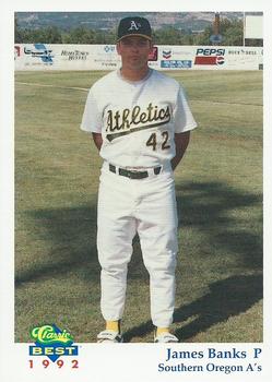 1992 Classic Best Southern Oregon A's #20 James Banks Front