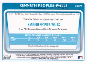 2011 Bowman Draft Picks & Prospects - Chrome Prospects #BDPP7 Kenneth Peoples-Walls Back