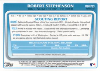 2011 Bowman Draft Picks & Prospects - Chrome Prospects #BDPP83 Robert Stephenson Back