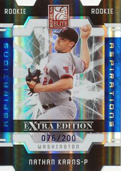 2009 Donruss Elite Extra Edition - Aspirations Die Cut #115 Nathan Karns Front