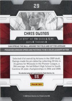 2009 Donruss Elite Extra Edition - Signature Status #29 Chris Owings Back