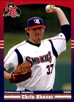 2008 Grandstand Tennessee Smokies #NNO Chris Shaver Front