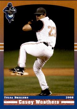2008 Grandstand Tulsa Drillers #25 Casey Weathers Front
