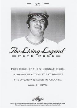 2012 Leaf Pete Rose The Living Legend #23 Pete Rose Back