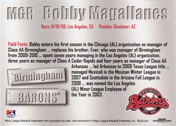 2011 Grandstand Birmingham Barons #NNO Bobby Magallanes Back