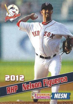 2012 Dunkin' Donuts Pawtucket Red Sox #9 Nelson Figueroa Front