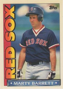 1990 Topps TV Boston Red Sox #21 Marty Barrett Front