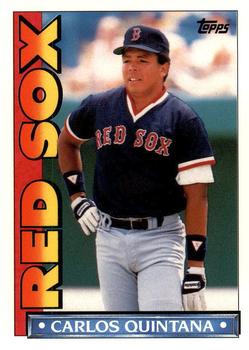 1990 Topps TV Boston Red Sox #32 Carlos Quintana Front