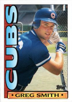 1990 Topps TV Chicago Cubs #27 Greg Smith Front