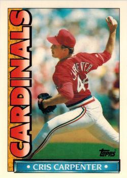 1990 Topps TV St. Louis Cardinals #7 Cris Carpenter Front