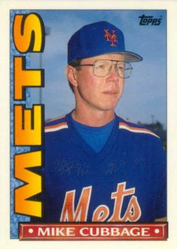 1990 Topps TV New York Mets #2 Mike Cubbage Front