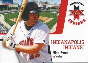 2012 Choice Indianapolis Indians #7 Nick Evans Front