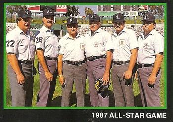 1988 T&M Sports Umpires #61 1987 All-Star Game Front